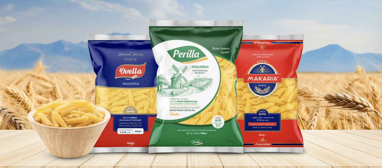 Eurasia Group Ltd pasta shapes including thick spaghetti noodles, penne pasta, gluten-free lasagna, orzo, heart shaped pasta, and more.